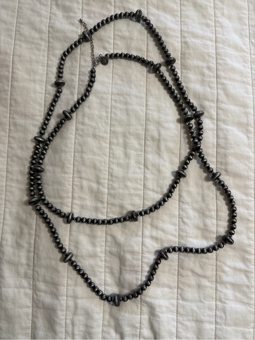 Faux Navajo pearl long necklace